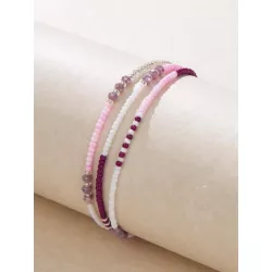 1 pieza Pulsera con cuenta bohemio de color combinado a capas para mujeres para vacación