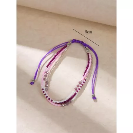 1 pieza Pulsera con cuenta bohemio de color combinado a capas para mujeres para vacación