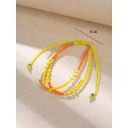 1 pieza Pulsera con cuenta bohemio de color combinado a capas para mujeres para vacación