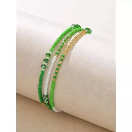 1 pieza Pulsera con cuenta bohemio de color combinado a capas para mujeres para vacación