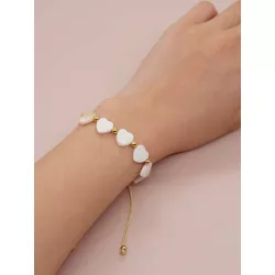 1 pieza Pulsera con cuenta de moda con adorno de corazón para mujeres para vacación