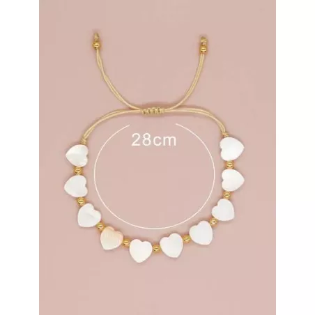 1 pieza Pulsera con cuenta de moda con adorno de corazón para mujeres para vacación