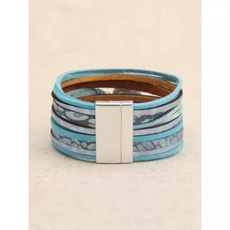 Pulsera a capas con diseño de turquesa