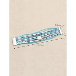 Pulsera a capas con diseño de turquesa