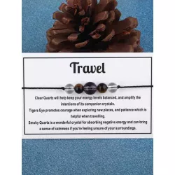 1 pieza Pulsera de cuerda con cuenta con artificial cristal con ojo de tigre piedra de mujeres regalo