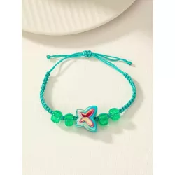 1 pieza Pulsera moda poliresina con mariposa & con diseño de cuenta para mujeres para decoración diaria