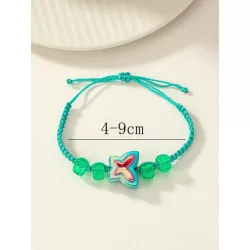 1 pieza Pulsera moda poliresina con mariposa & con diseño de cuenta para mujeres para decoración diaria