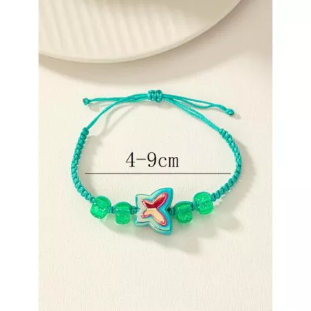 1 pieza Pulsera moda poliresina con mariposa & con diseño de cuenta para mujeres para decoración diaria