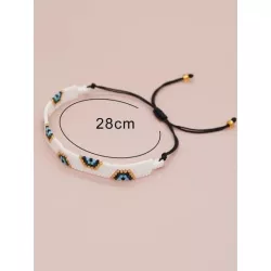 Mujer 1 pieza Pulsera de cuerda bohemio con diseño de cuenta para hombres para decoración diaria