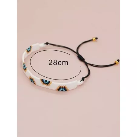 Mujer 1 pieza Pulsera de cuerda bohemio con diseño de cuenta para hombres para decoración diaria