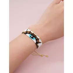 Pulsera de cuerda con cuenta con diseño de ojo