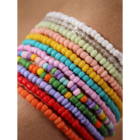 12 piezas/set Pulsera con cuenta de color combinado