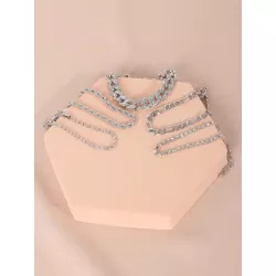 5 piezas/set Pulsera con diseño de diamante de imitación