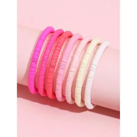 7 piezas/set Pulsera con cuenta de moda minimalista para mujeres para decoración diaria