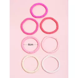 7 piezas/set Pulsera con cuenta de moda minimalista para mujeres para decoración diaria