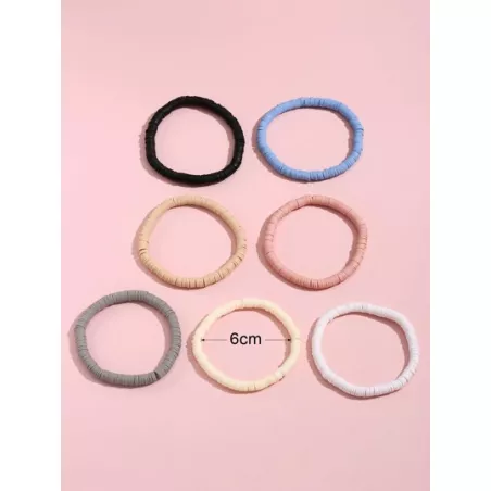 7 piezas/set Pulsera con cuenta de moda minimalista para mujeres para decoración diaria