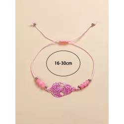 12 piezas/set Pulsera de cuerda bohemio con abertura de cráneo & con diseño de cuenta para mujeres para decoración diaria