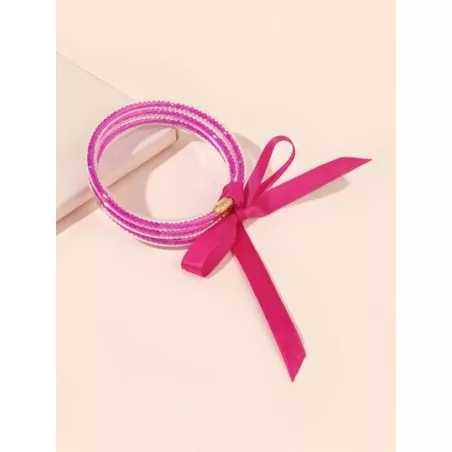 3 piezas/set Pulsera con cuenta con diseño de lazo