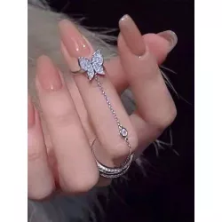 Anillo con diamante de imitación escorpión adorno