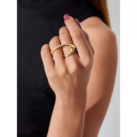 1 pieza Anillo con dedo de moda minimalista para mujeres para decoración diaria