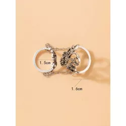 1 pieza Anillo moda voluta para mujeres para decoración diaria