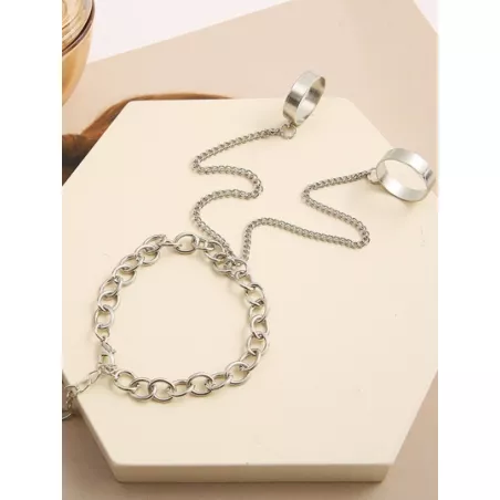 1 pieza Pulsera de cadena simple & personalizado & de moda ajustable dedo