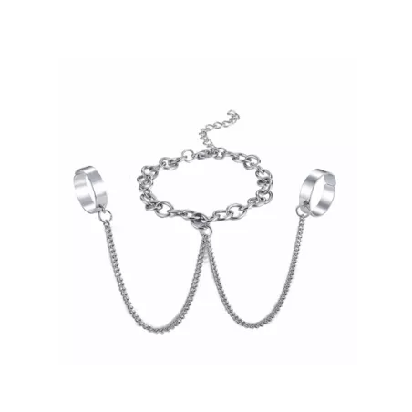 1 pieza Pulsera de cadena simple & personalizado & de moda ajustable dedo