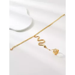 uno moda sexy serpiente con abertura Anillo Anillo con cadena mitón Anillo Mujer fecha banquete popular Bisutería