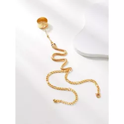uno moda sexy serpiente con abertura Anillo Anillo con cadena mitón Anillo Mujer fecha banquete popular Bisutería