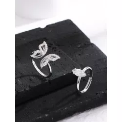 2 piezas/set Anillo accesorio nueva moda zirconia cúbica & con diseño de mariposa para niñas para graduación fiesta regalo de cu