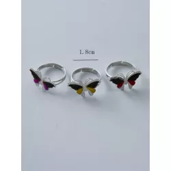 3 piezas/set Anillo con diseño de mariposa