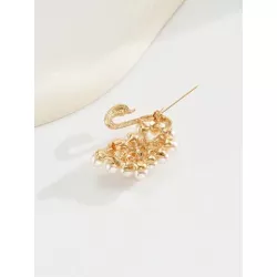 1 pieza Broche moda con diseño de perla artificial con diseño de cisne para mujeres para decoración diaria