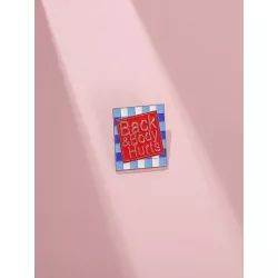 Broche geométrico cuadrado alfabeto de metal para decorativo distintivo para cuerpo con ropa con