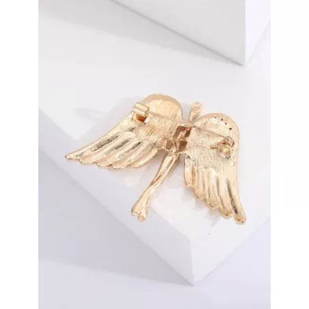 1 pieza Broche moda aleación de zinc con diseño de diamante de imitación ángel para mujeres para fiesta