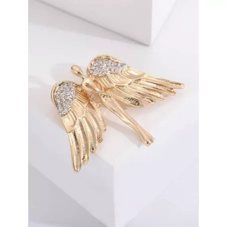 1 pieza Broche moda aleación de zinc con diseño de diamante de imitación ángel para mujeres para fiesta