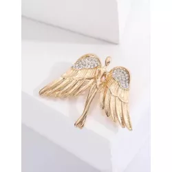 1 pieza Broche moda aleación de zinc con diseño de diamante de imitación ángel para mujeres para fiesta