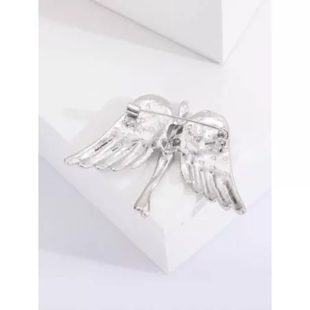 1 pieza Broche moda aleación de zinc con diseño de diamante de imitación ángel para mujeres para fiesta