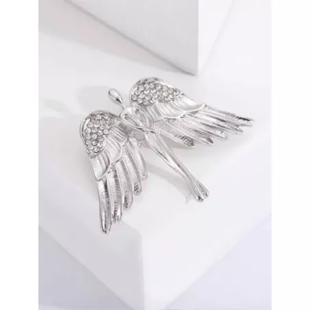 1 pieza Broche moda aleación de zinc con diseño de diamante de imitación ángel para mujeres para fiesta