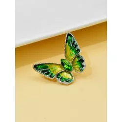 1 pieza Broche verde en forma de mariposa