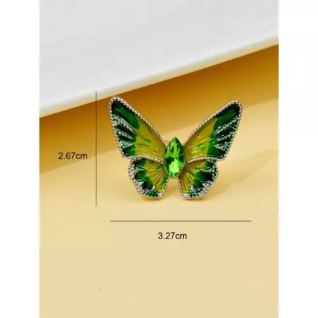 1 pieza Broche verde en forma de mariposa