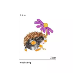 1 pieza Broche moda flor & erizo en forma de para mujeres para decoración diaria