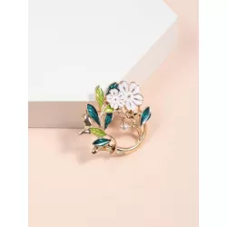 Broche con diseño de flor