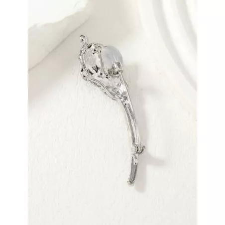 1 pieza Broche lujo con diamante de imitación con diseño de flor para mujeres para decoración diaria