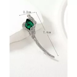 1 pieza Broche lujo con diamante de imitación con diseño de flor para mujeres para decoración diaria