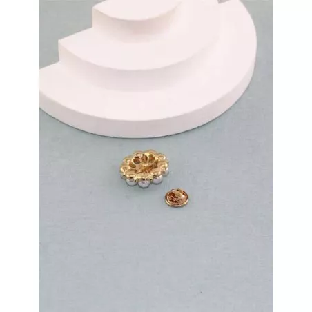 1 pieza Alfiler de moda redondo en forma de con diseño de perla artificial anti deslizante cuello