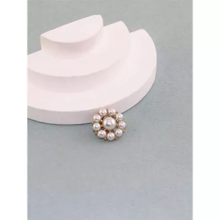 1 pieza Alfiler de moda redondo en forma de con diseño de perla artificial anti deslizante cuello