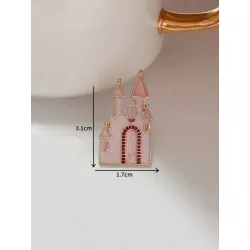 1 pieza Broche moda con diseño de castillo para mujeres para decoración diaria