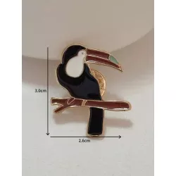 1 pieza Broche dulce aleación de zinc con diseño de pájaro para mujeres para diariamente