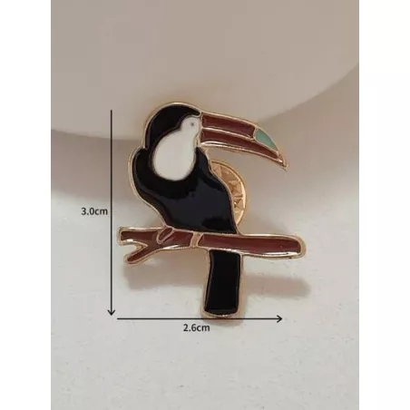 1 pieza Broche dulce aleación de zinc con diseño de pájaro para mujeres para diariamente