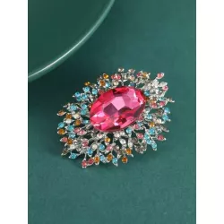 Broche con diseño de diamante de imitación